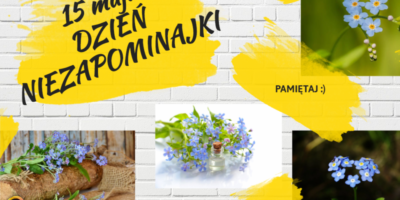 #zostań w domu – 15 maja Dzień Niezapominajki